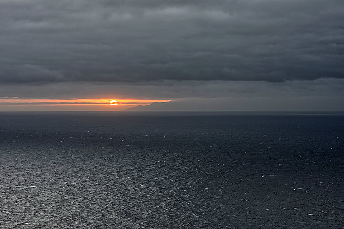 Sonnenuntergang mit Blick auf El Hiero