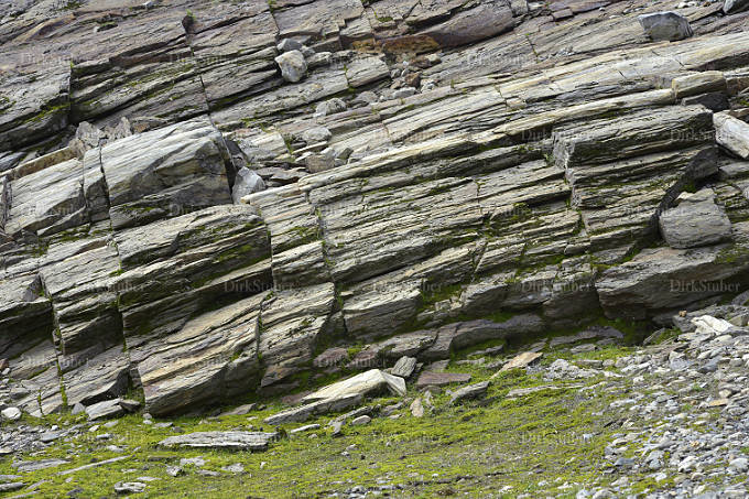 Schichtgestein im Hardanger Gebiet